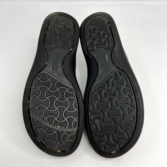 Footprints by Birkenstock Women's Black Leather Slip On Clogs - Picture 6 of 9